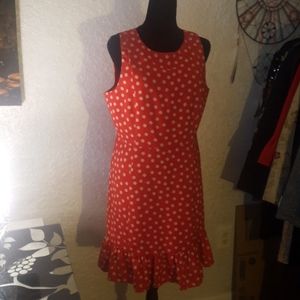 Pink with white dotted dress